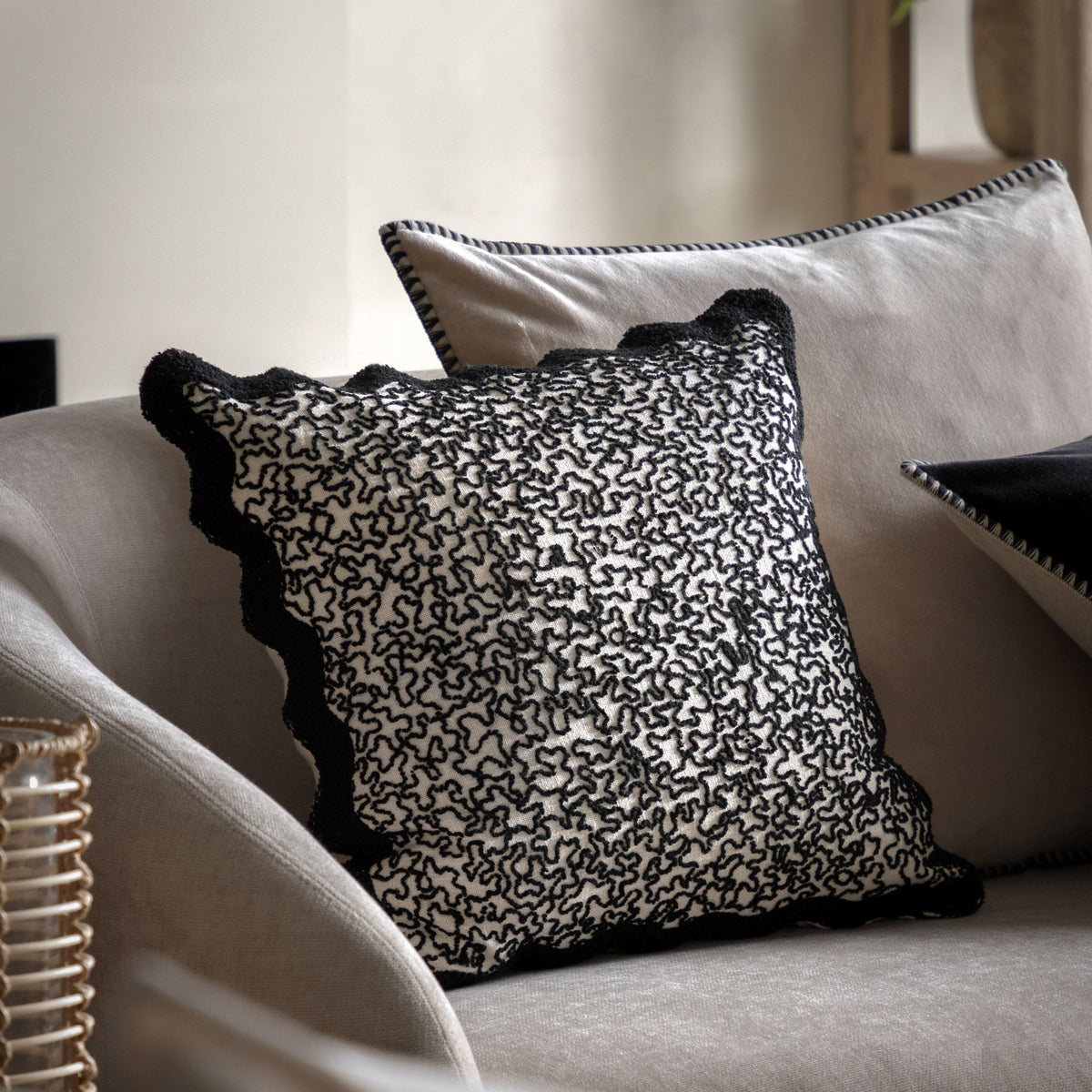 Bodhi Accessories Tabor Cushion Black House of Isabella UK