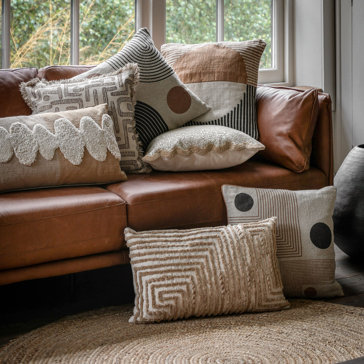 Bodhi Accessories Tabor Cushion Natural House of Isabella UK