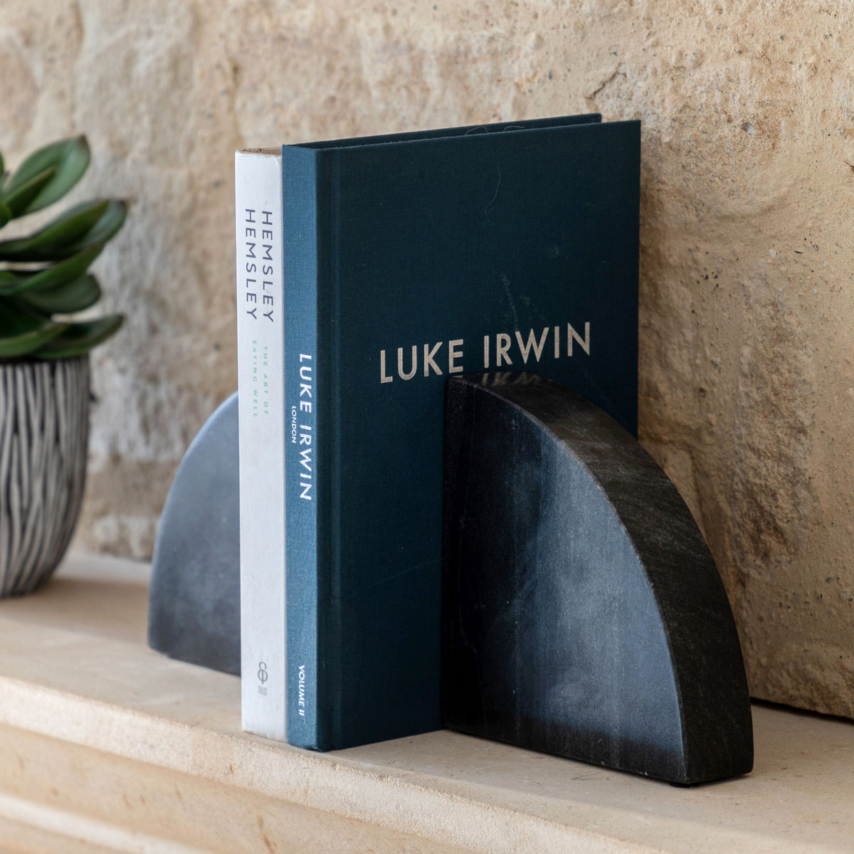 Bodhi Accessories Tamera Marble Bookends Set of 2 Stone House of Isabella UK