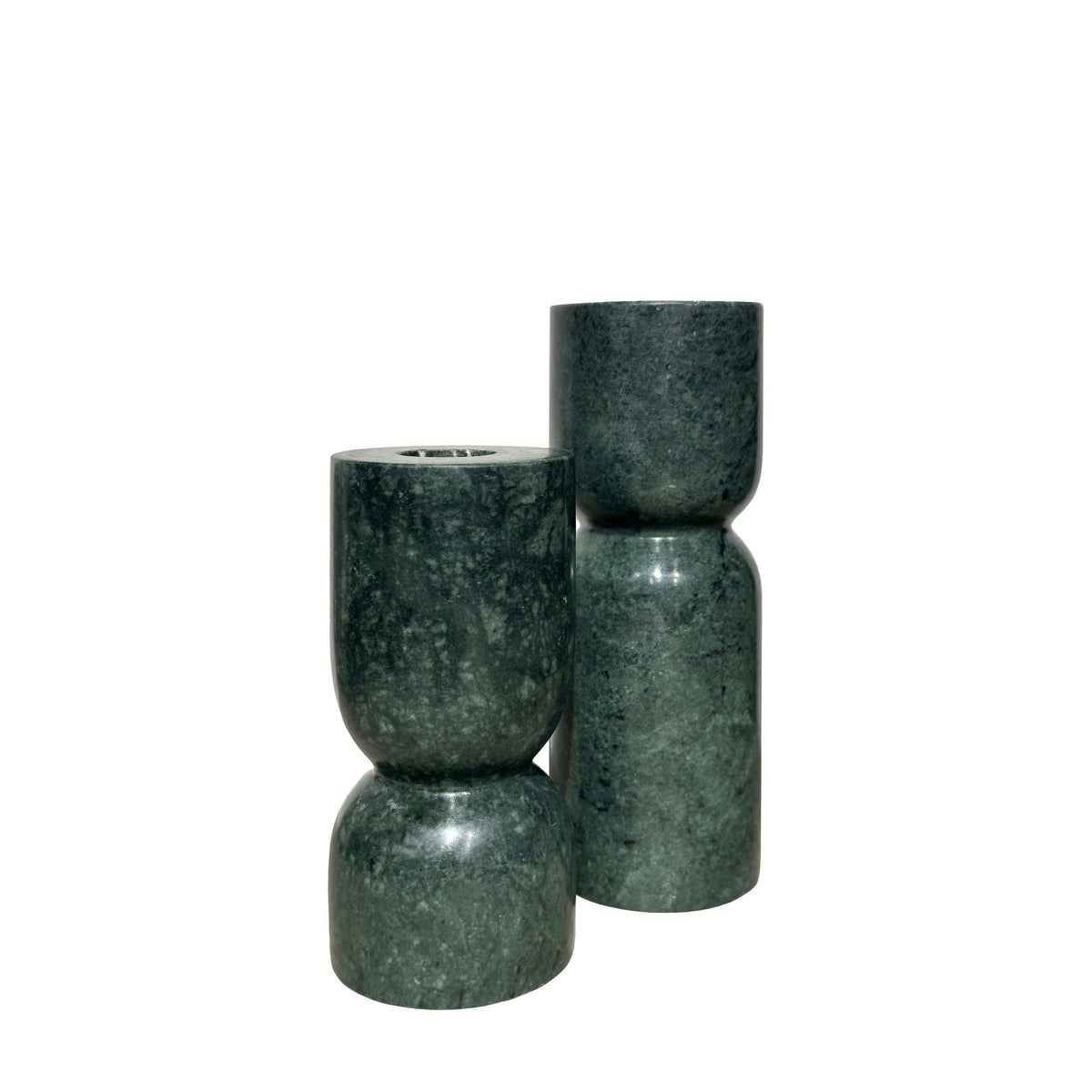 Bodhi Accessories Taraza Marble Candlesticks Green Set of 2 House of Isabella UK