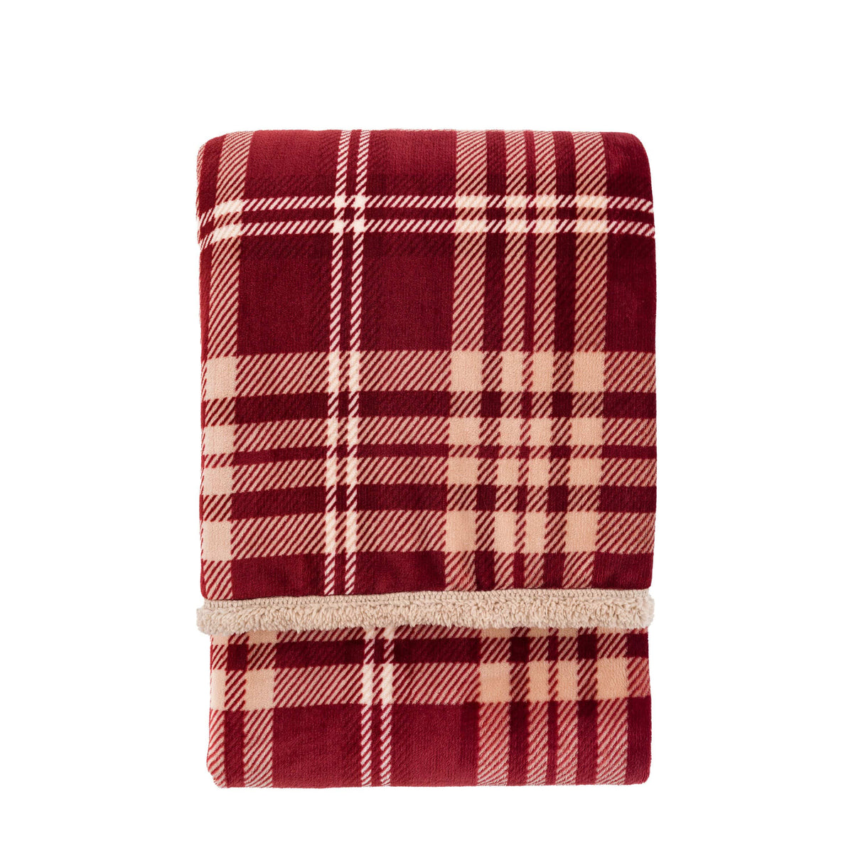 Bodhi Accessories Tartan Sherpa Throw Mulberry House of Isabella UK