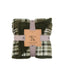 Bodhi Accessories Tartan Sherpa Throw Olive House of Isabella UK