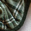 Bodhi Accessories Tartan Sherpa Throw Olive House of Isabella UK