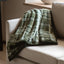 Bodhi Accessories Tartan Sherpa Throw Olive House of Isabella UK