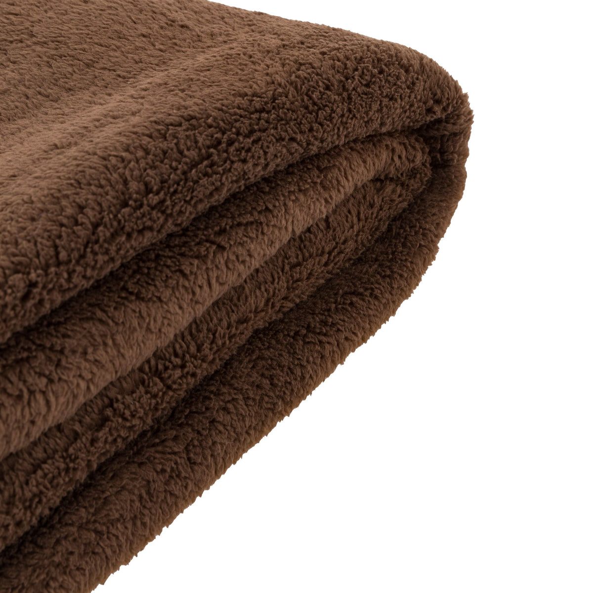 Bodhi Accessories Teddy Fleece Throw Chocolate House of Isabella UK