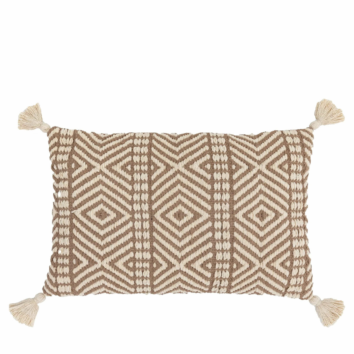 Bodhi Accessories Thea Woven Cushion Cream House of Isabella UK