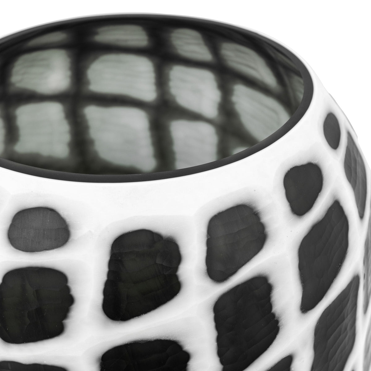 Bodhi Accessories Valencia Handblown Carved Mono Glass Vase Large House of Isabella UK