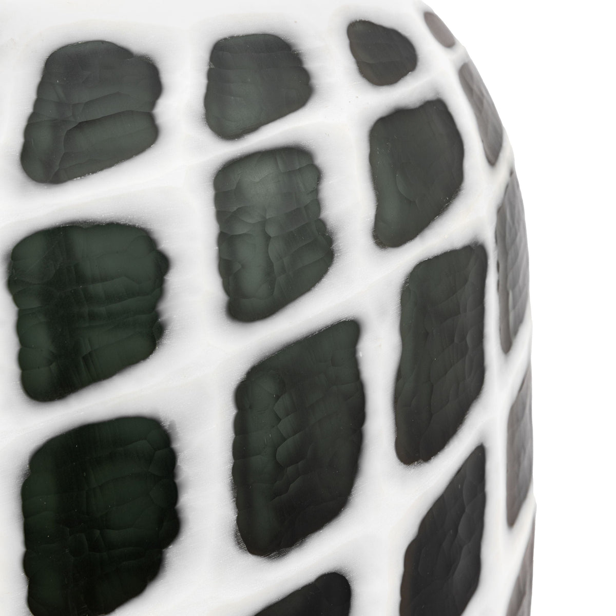 Bodhi Accessories Valencia Handblown Carved Mono Glass Vase Large House of Isabella UK