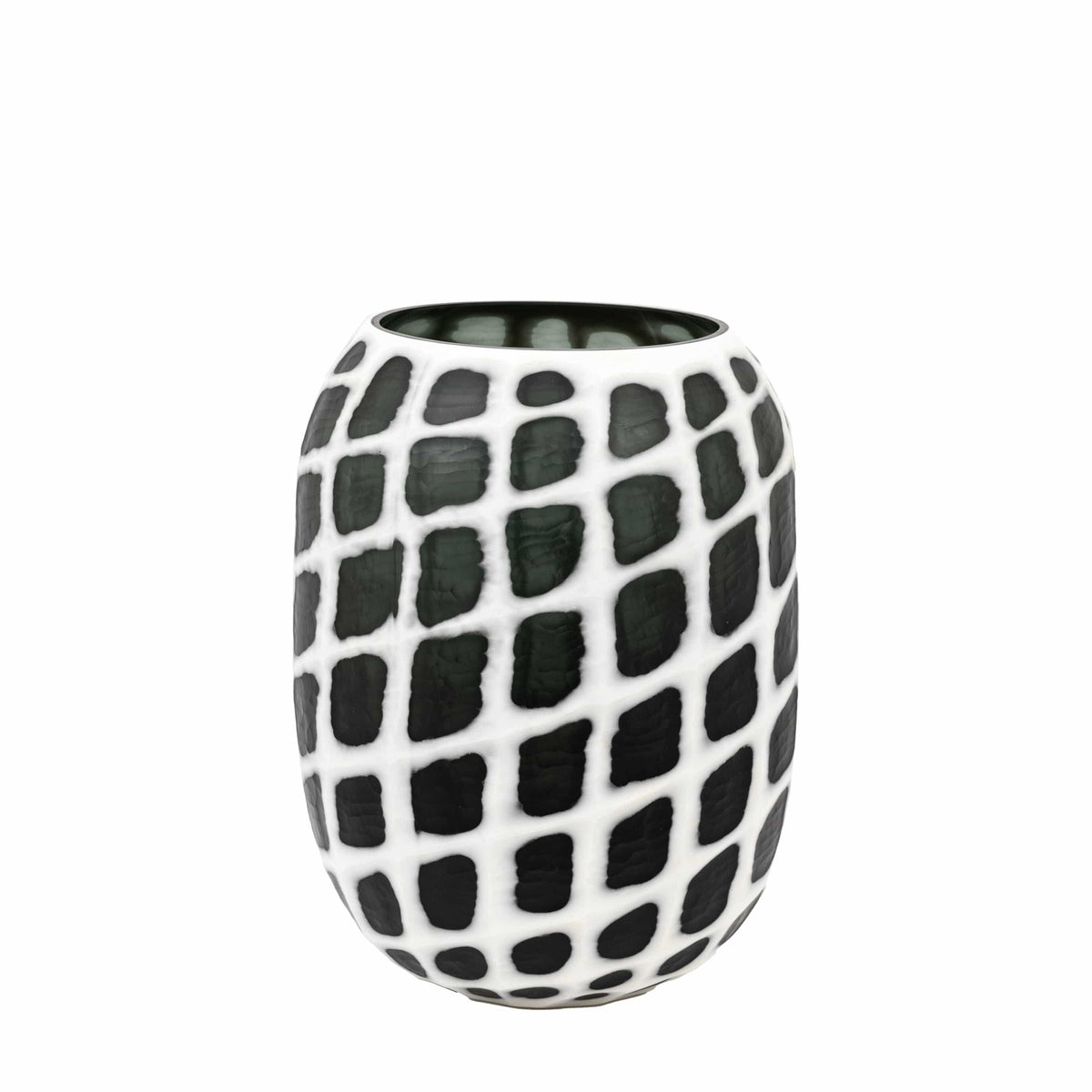 Bodhi Accessories Valencia Handblown Carved Mono Glass Vase Large House of Isabella UK