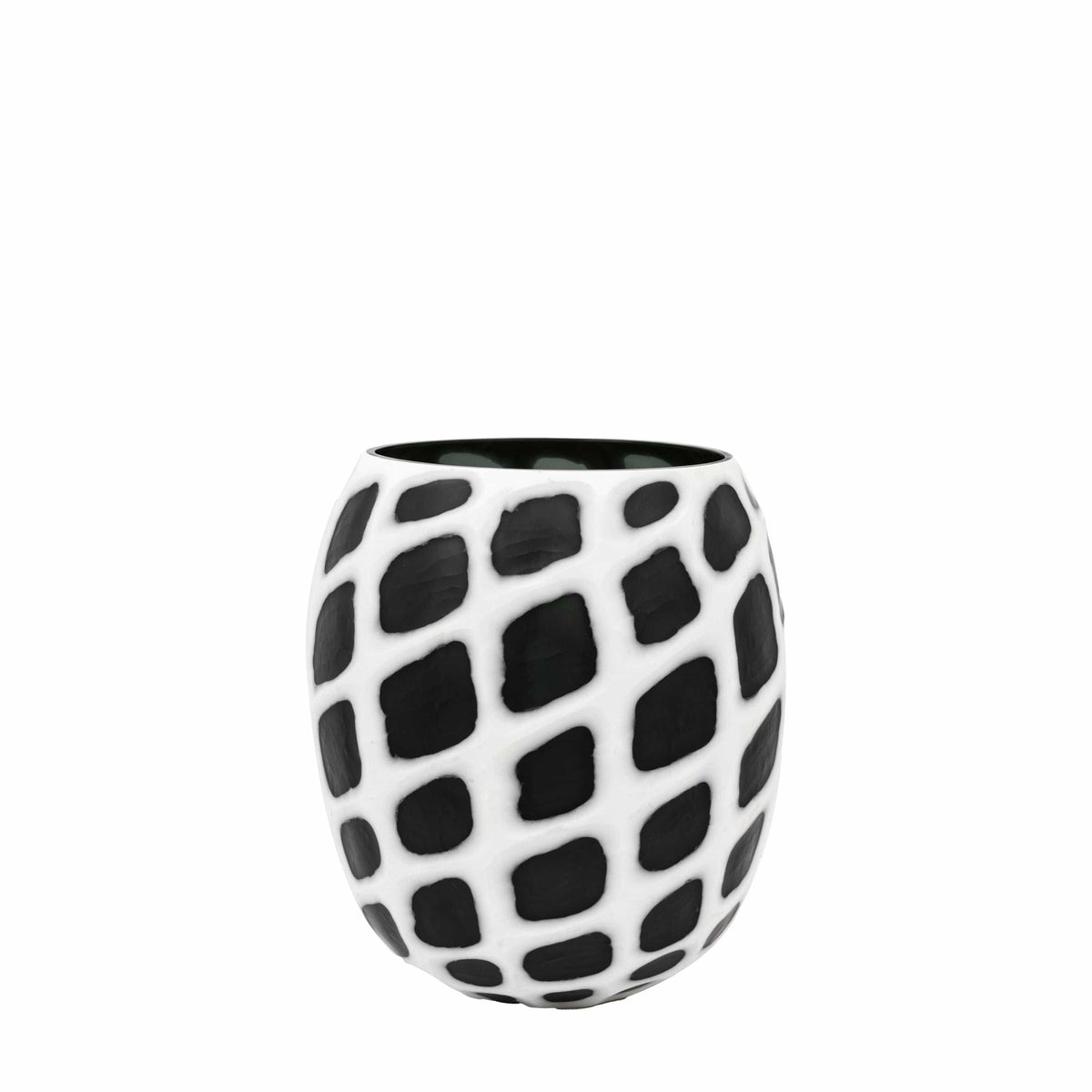 Bodhi Accessories Valencia Handblown Carved Mono Glass Vase Small House of Isabella UK