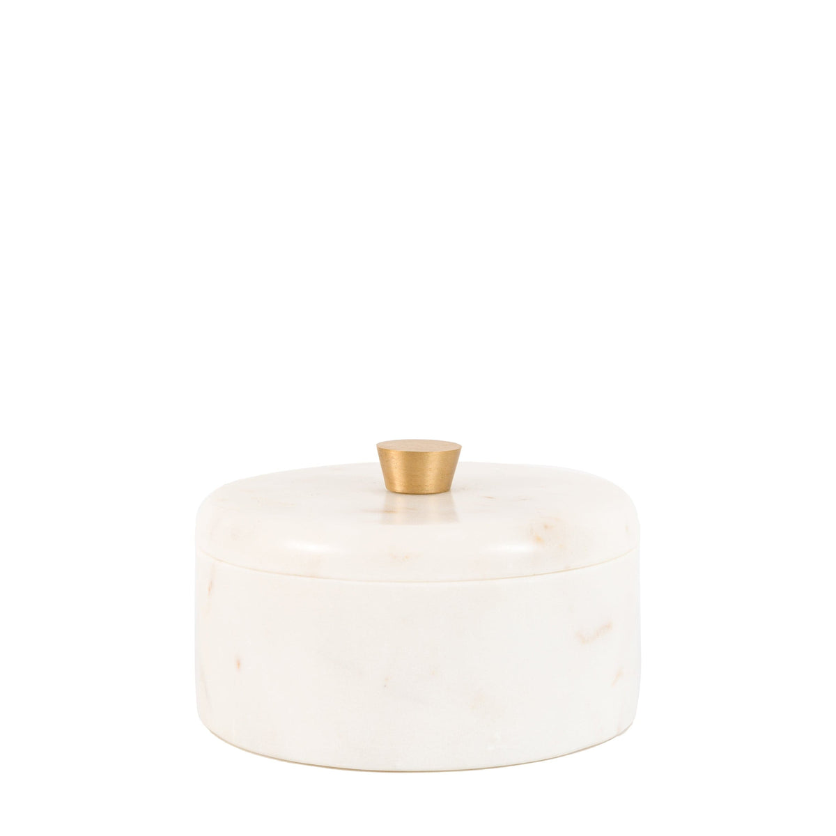 Bodhi Accessories Veta Marble Rounded Box White Large House of Isabella UK