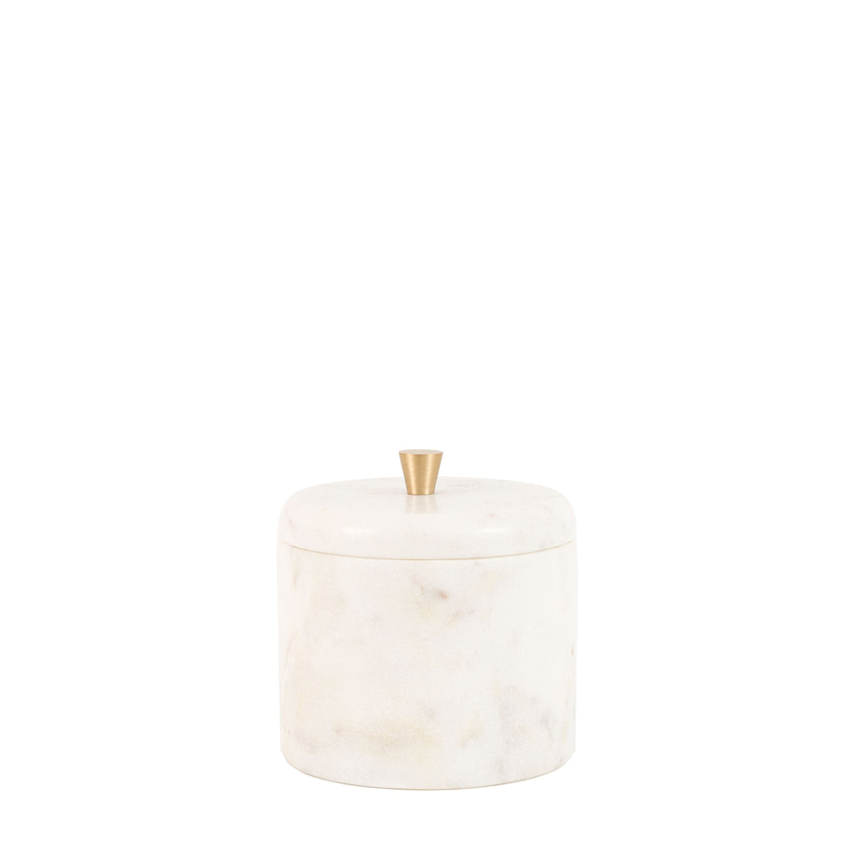 Bodhi Accessories Veta Marble Rounded Box White Small House of Isabella UK