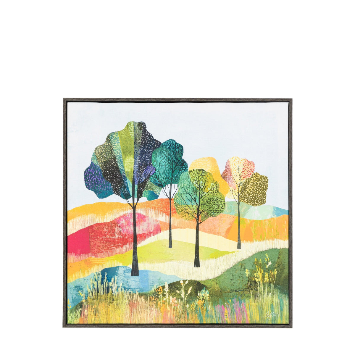 Bodhi Accessories Vibrant Fields Framed Canvas House of Isabella UK