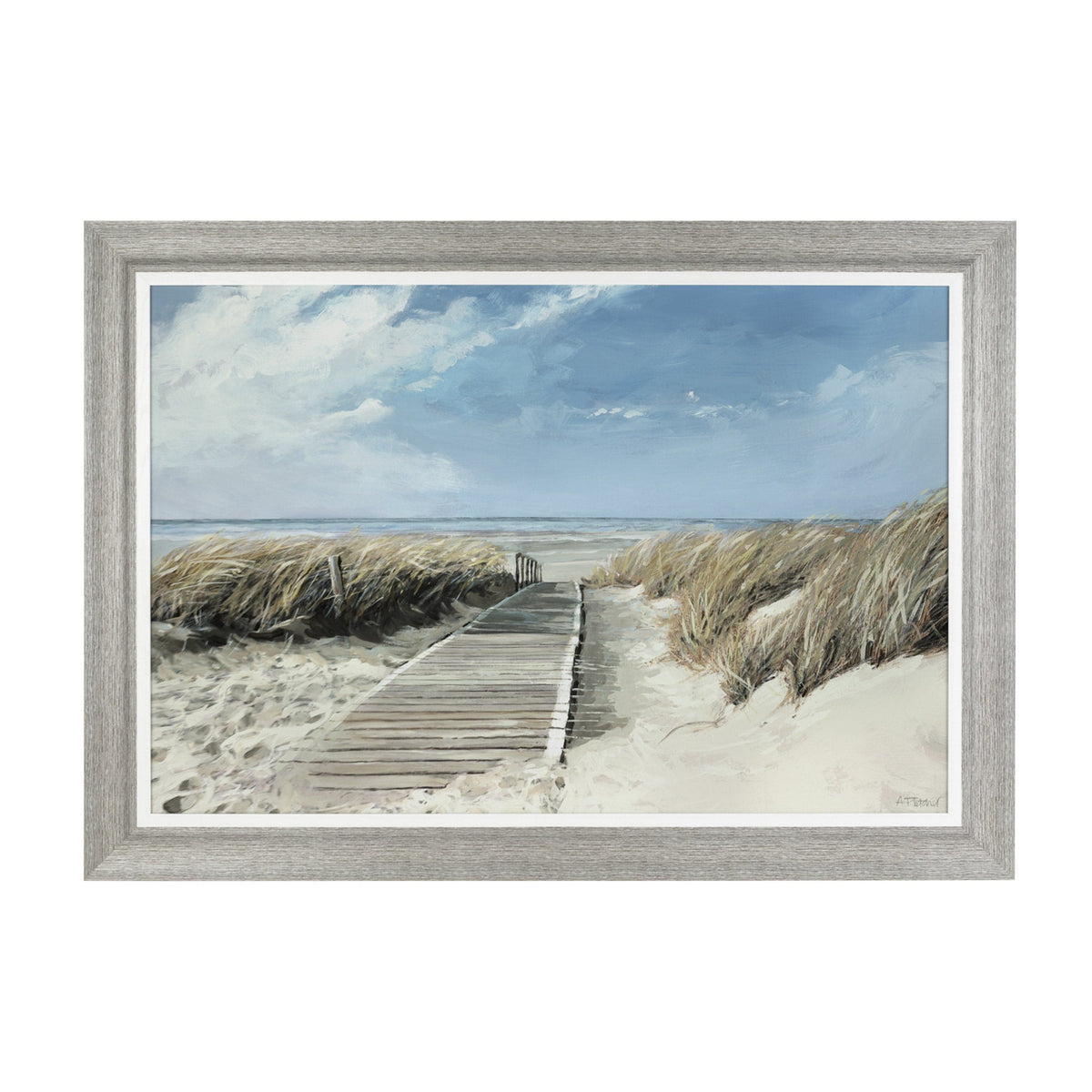 Bodhi Accessories View To Sea Framed Canvas House of Isabella UK