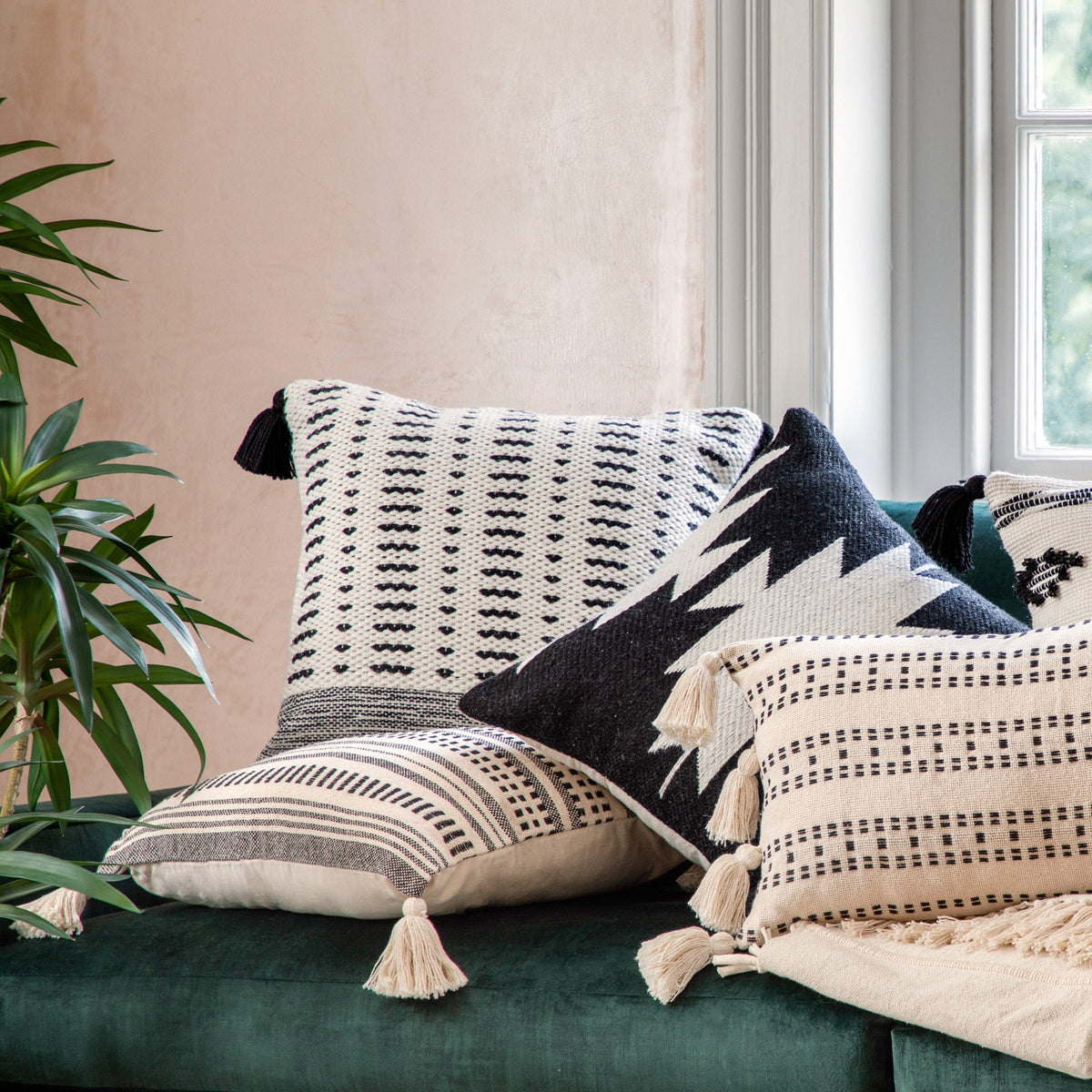 Bodhi Accessories Vihar Natural Cushion House of Isabella UK