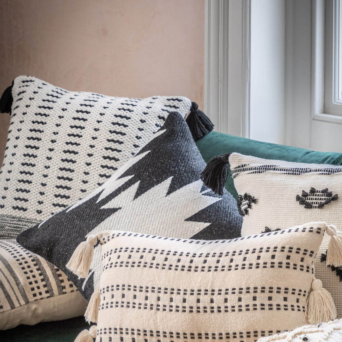 Bodhi Accessories Vihar Natural Cushion House of Isabella UK