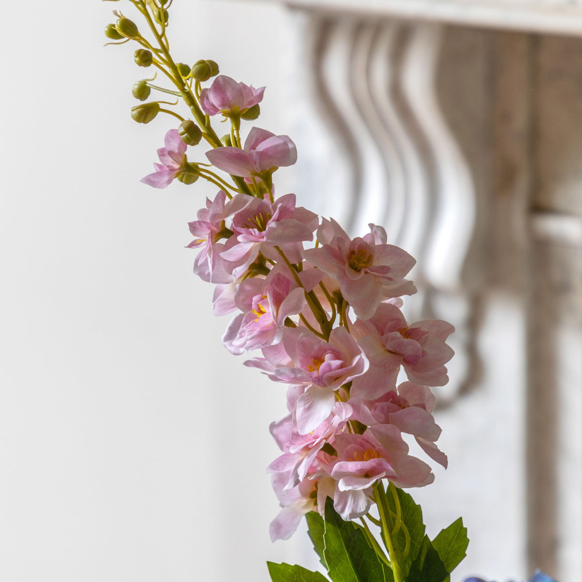 Bodhi Accessories Vintage Hollyhock Floral Stem Tall Pink 12pk House of Isabella UK