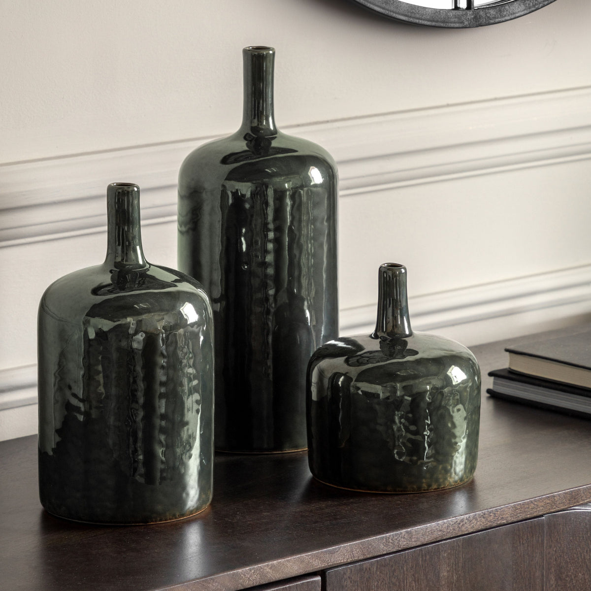 Bodhi Accessories Vormark Set of 3 Ornaments Green House of Isabella UK