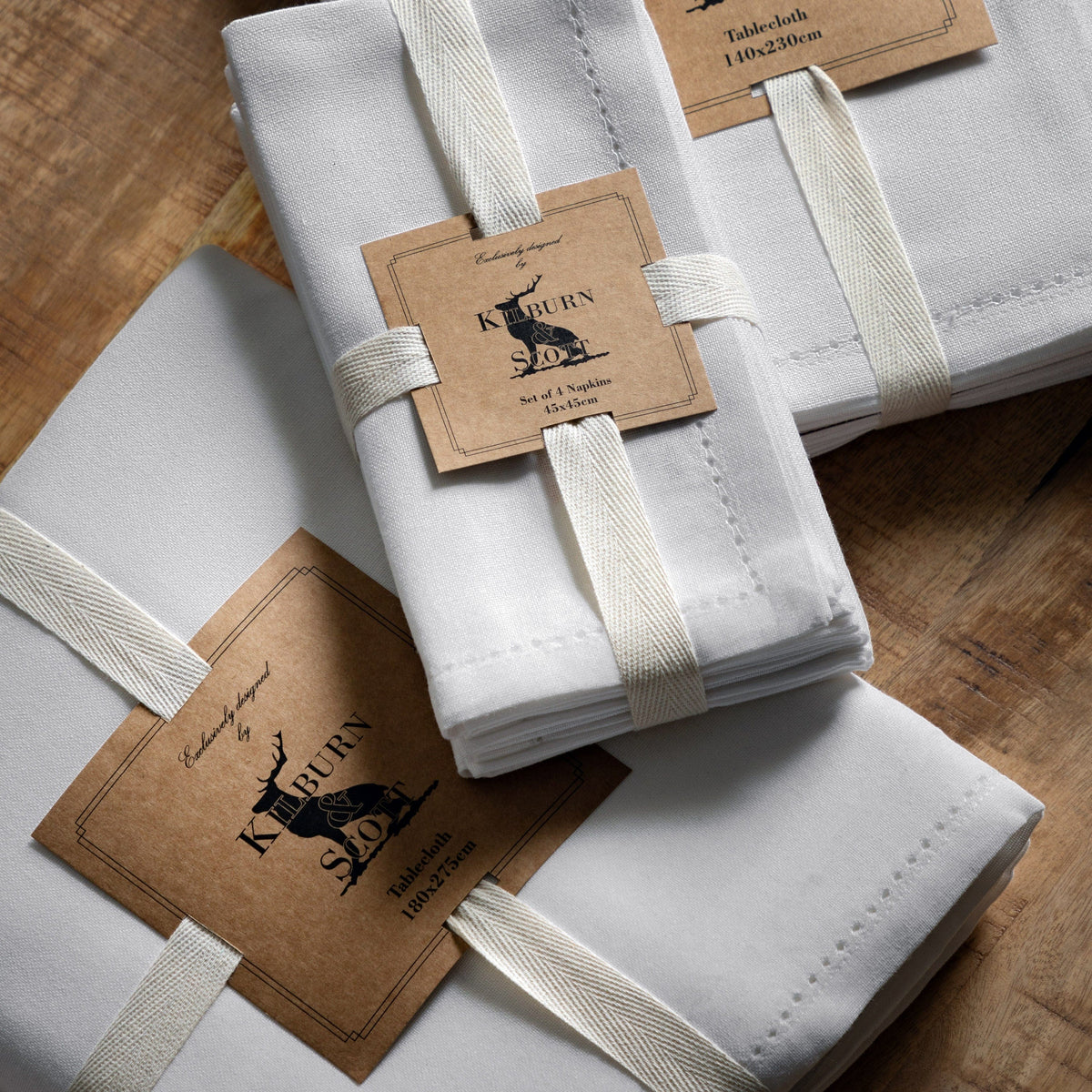 Bodhi Accessories White Classic Napkin 4pk White House of Isabella UK