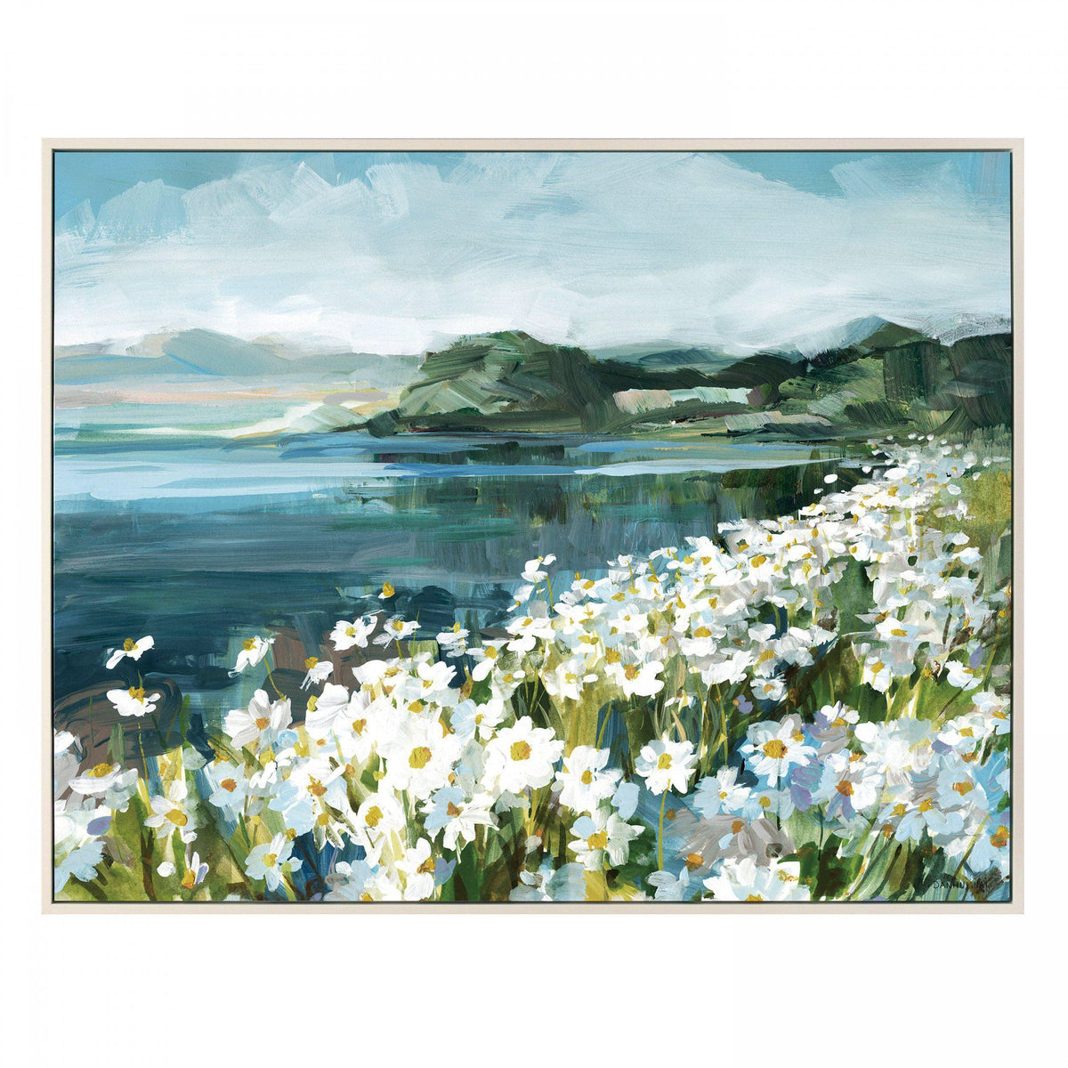 Bodhi Accessories Wild Daisy Bay Framed Canvas House of Isabella UK