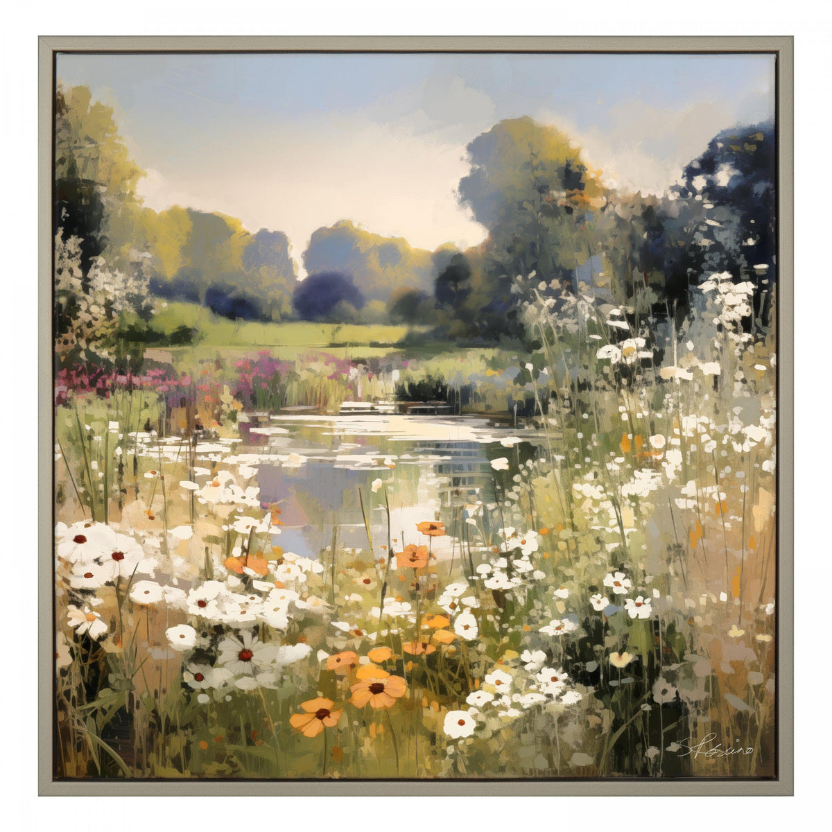 Bodhi Accessories Wildflower Reflections Framed Canvas House of Isabella UK