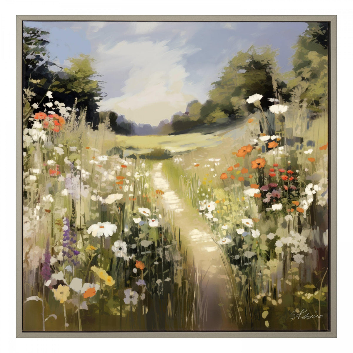Bodhi Accessories Wildflower Wander Framed Canvas House of Isabella UK