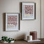 Bodhi Accessories William Morris Stamp Red Framed Art Set of 2 House of Isabella UK