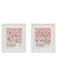 Bodhi Accessories William Morris Stamp Red Framed Art Set of 2 House of Isabella UK