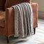 Bodhi Accessories Willow Chenille Throw Grey House of Isabella UK