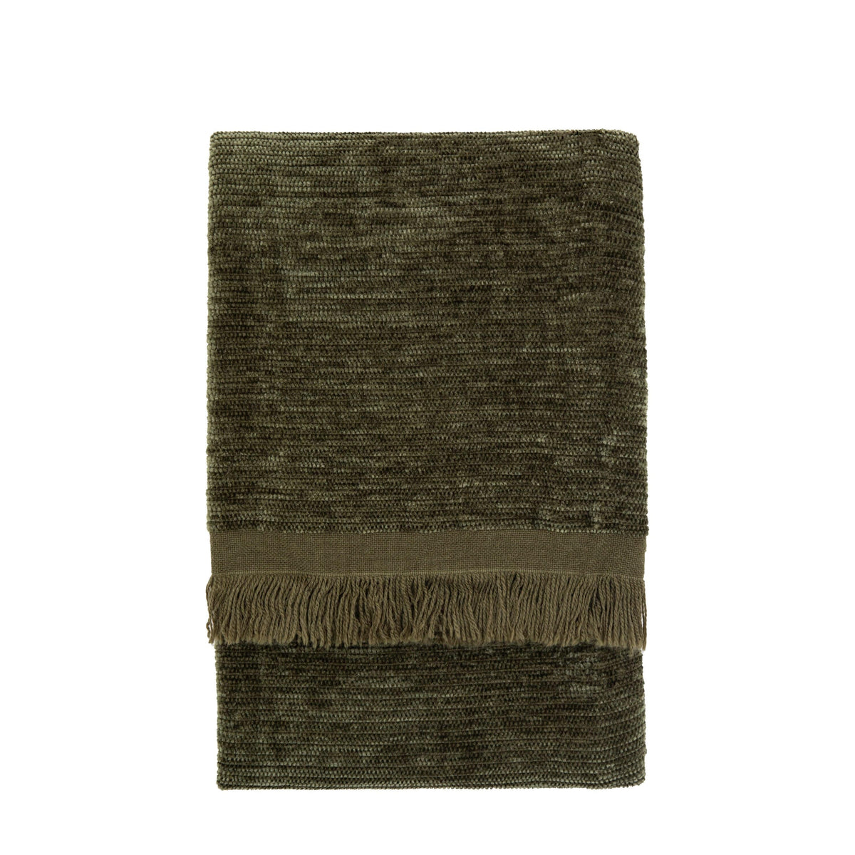 Bodhi Accessories Willow Chenille Throw Khaki House of Isabella UK
