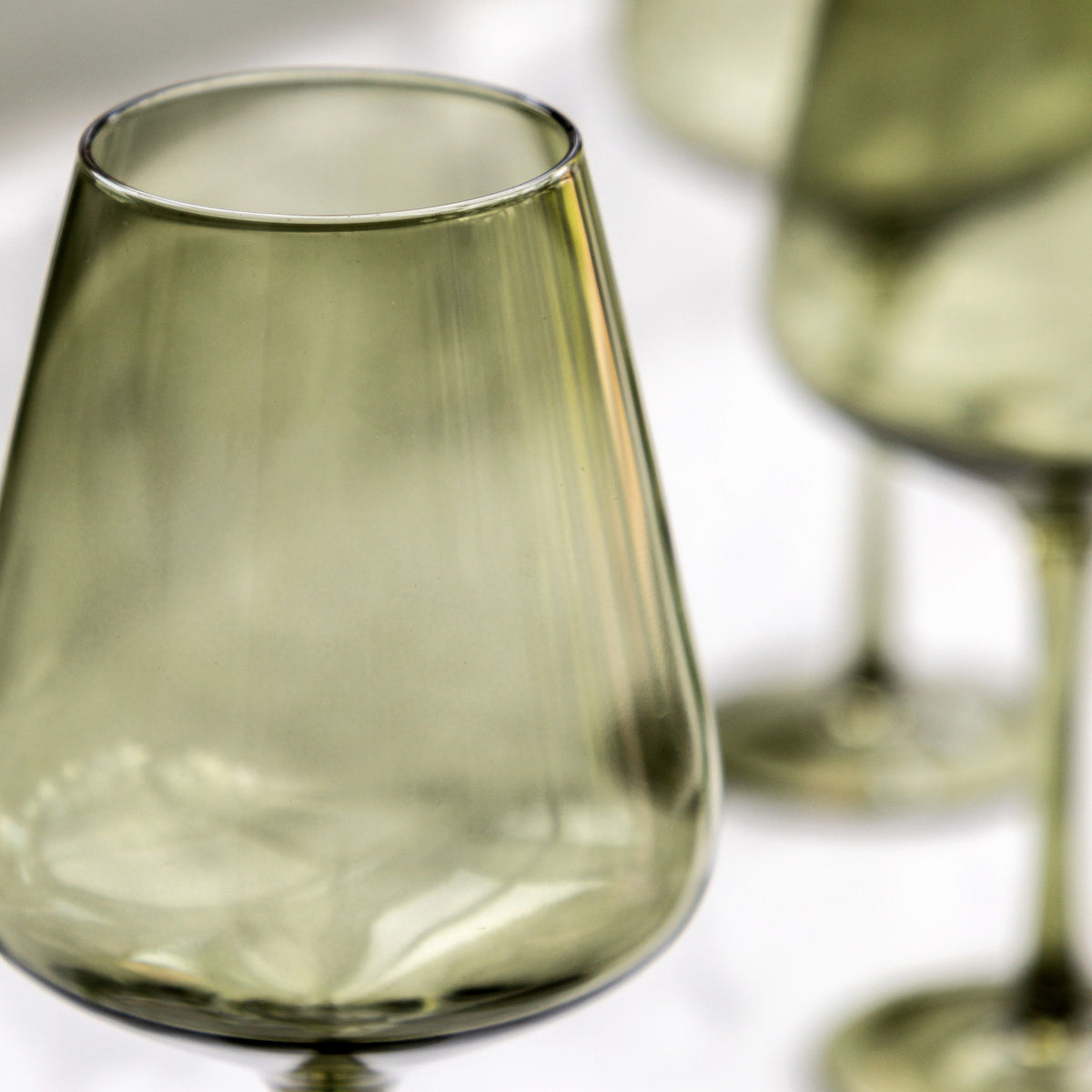 Bodhi Accessories Wine Glass Smokey Green 4pk House of Isabella UK