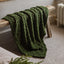 Bodhi Accessories Woodland Cable Knit Throw Forest Green House of Isabella UK