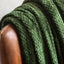 Bodhi Accessories Woodland Chevron Embossed Throw Green House of Isabella UK