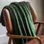 Bodhi Accessories Woodland Chevron Embossed Throw Green House of Isabella UK