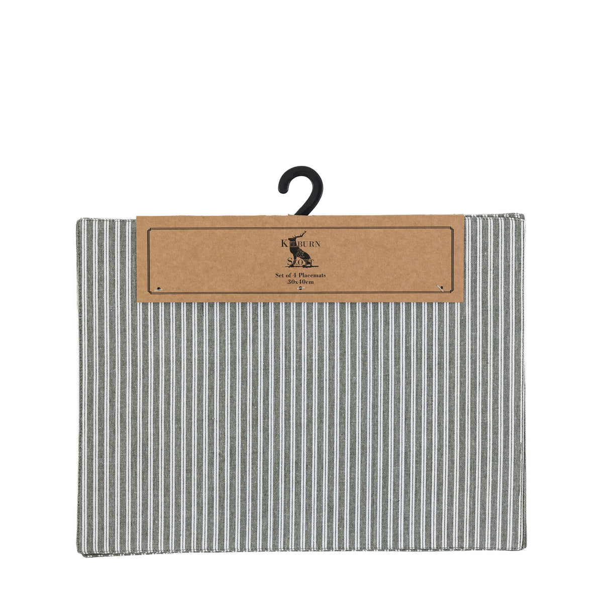 Bodhi Accessories Woodland Festive Stripe Placemats 4pk House of Isabella UK