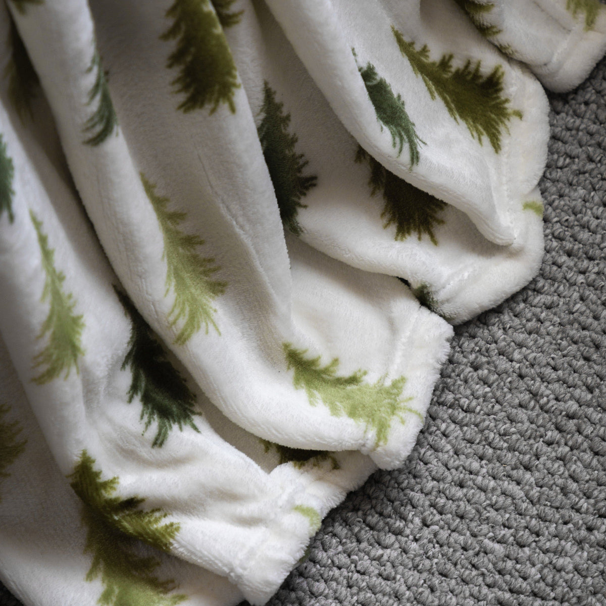 Bodhi Accessories Woodland Tree Printed Fleece Throw House of Isabella UK