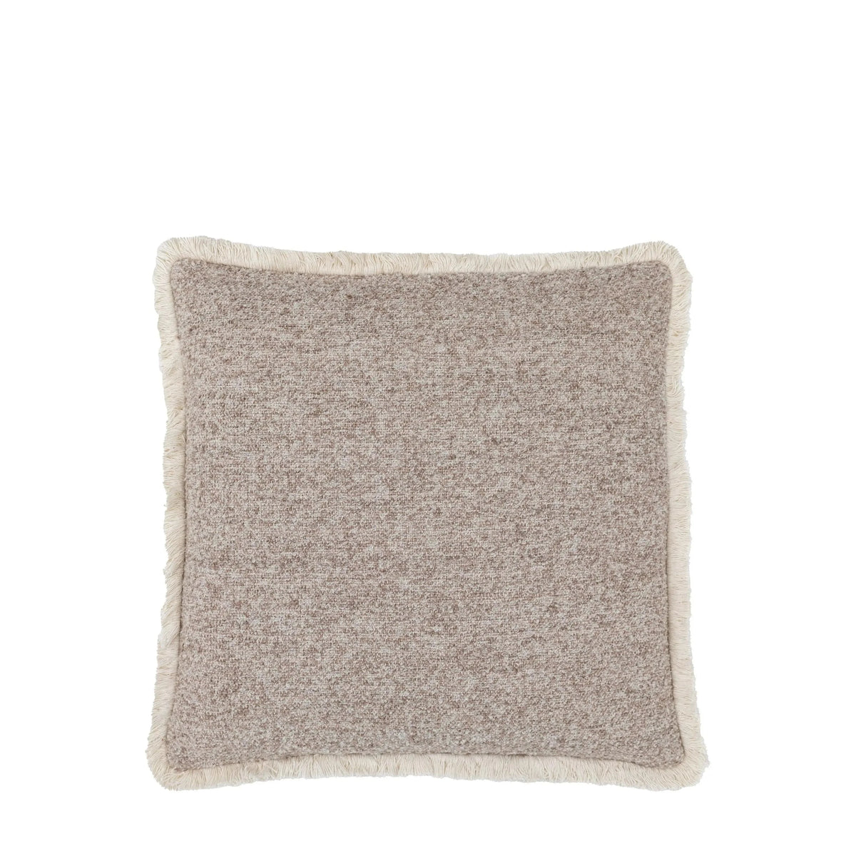 Bodhi Accessories Woodleigh Fringe Cushion Stone House of Isabella UK
