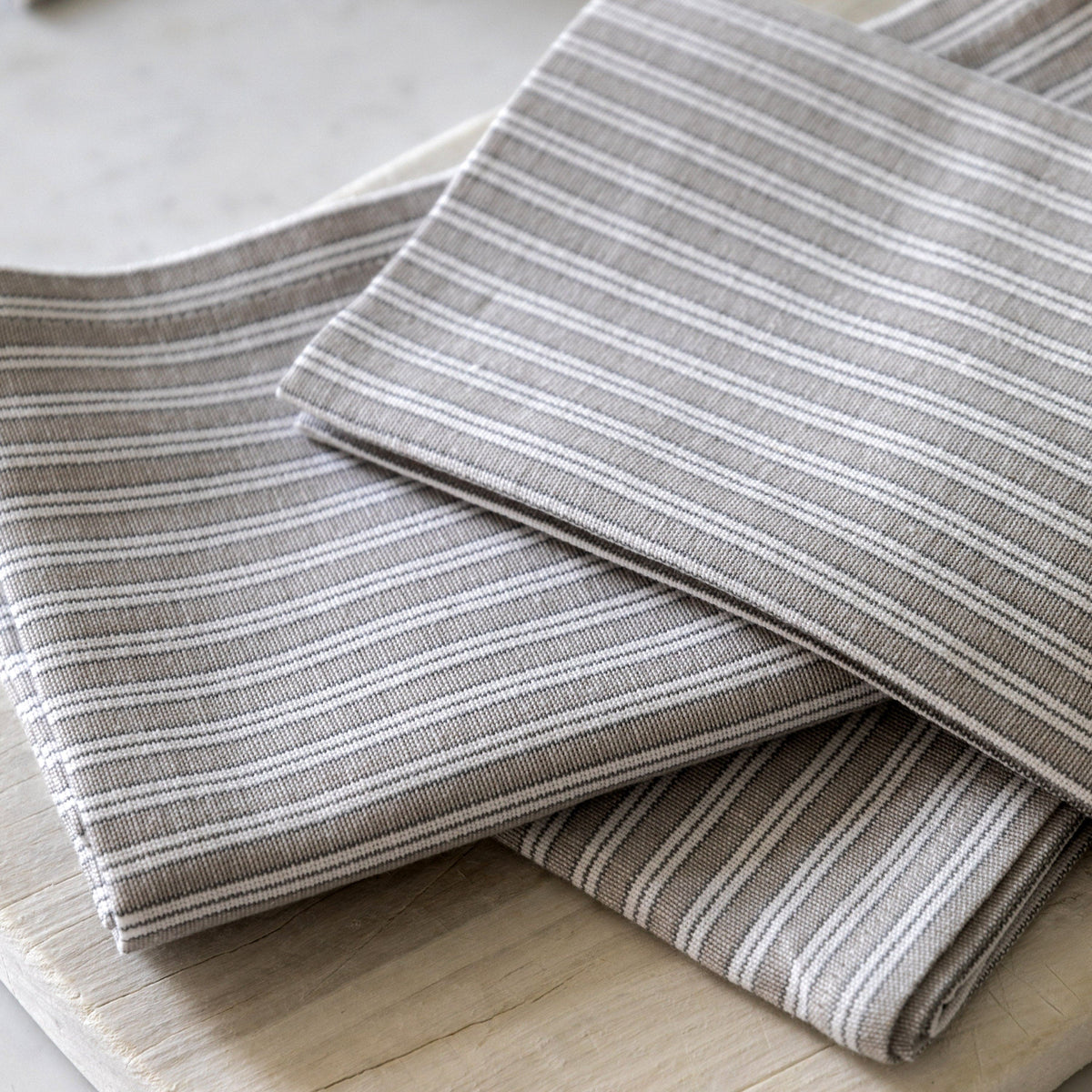 Bodhi Accessories Woven Striped Napkin Grey 4pk House of Isabella UK