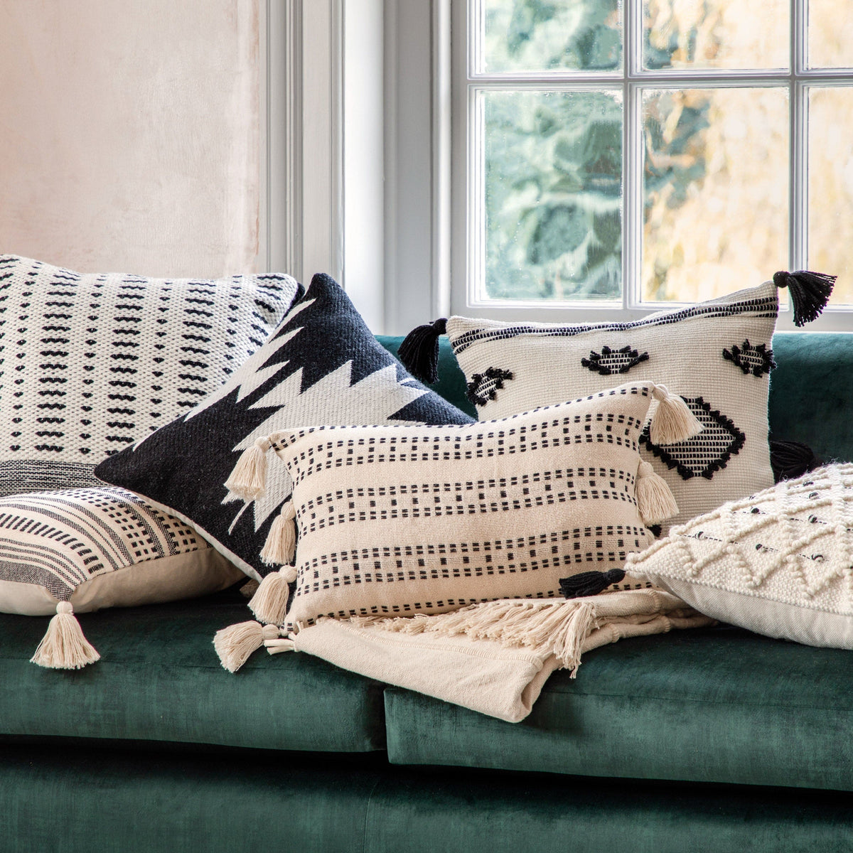 Bodhi Accessories Wular Natural Cushion House of Isabella UK