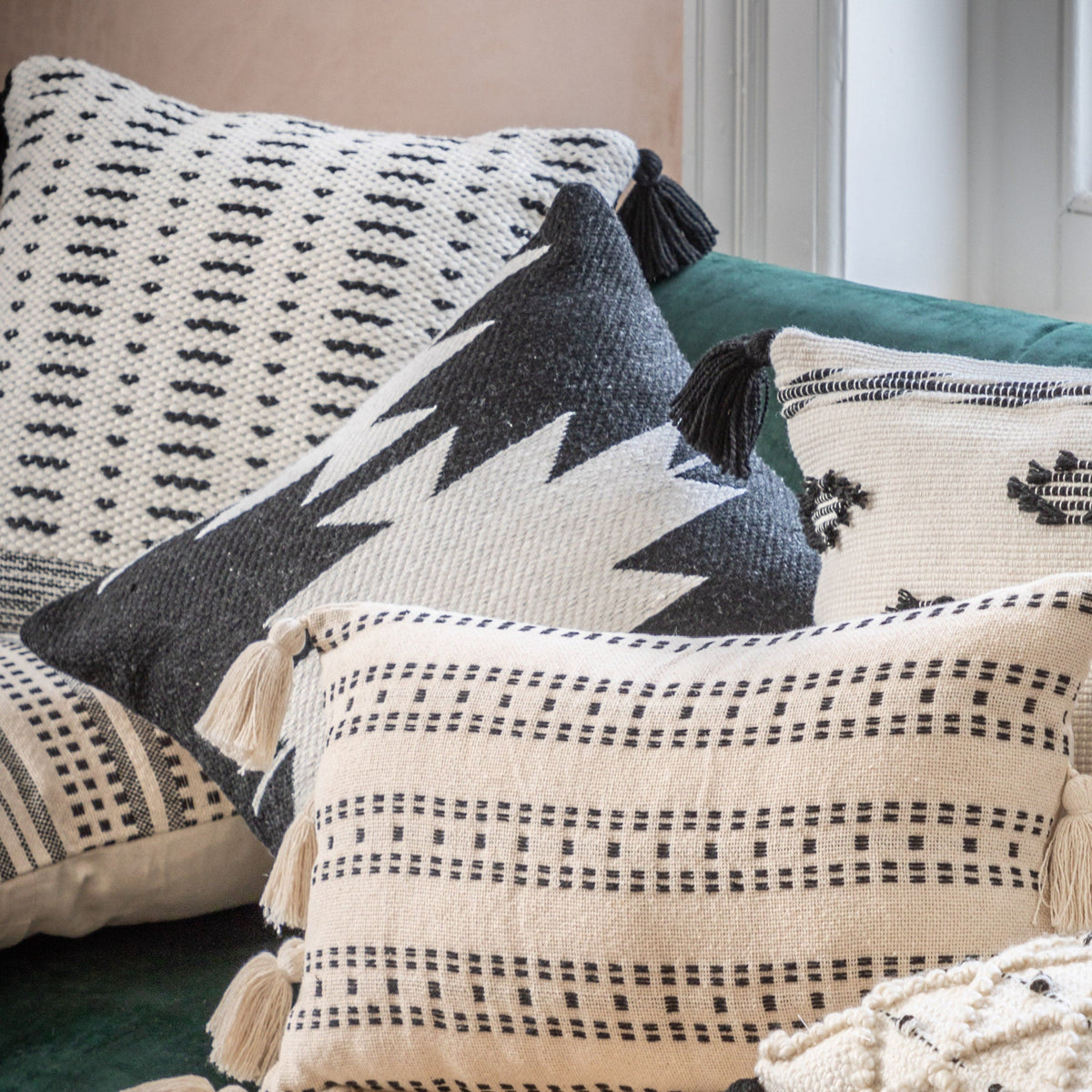 Bodhi Accessories Wular Natural Cushion House of Isabella UK