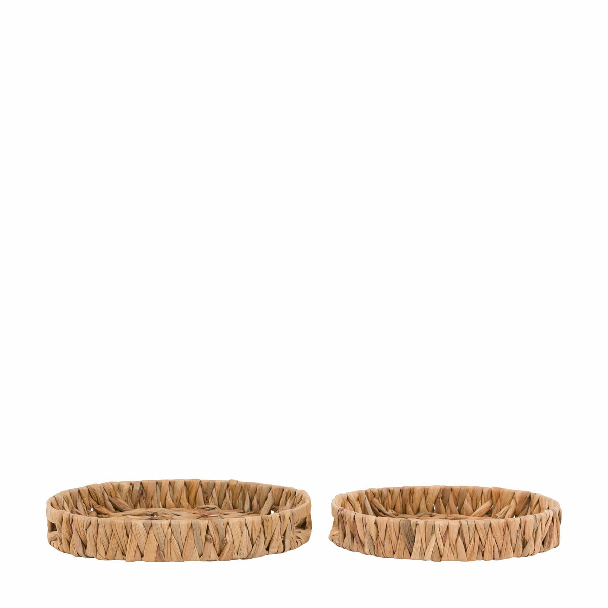 Bodhi Accessories Wye Woven Round Tray Natural Set of 2 House of Isabella UK