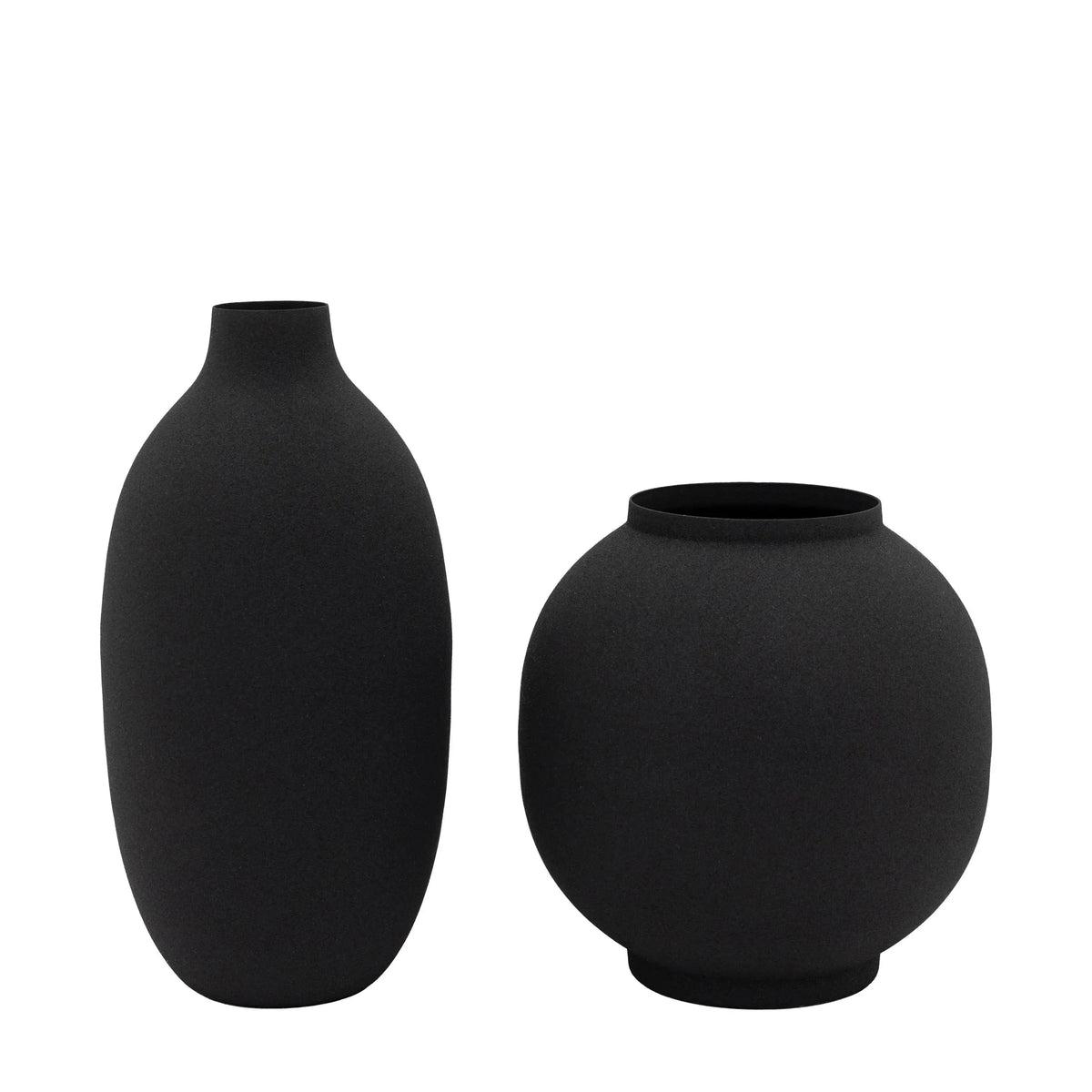 Bodhi Accessories Zila Vase Black Assorted Set of 2 House of Isabella UK