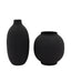 Bodhi Accessories Zila Vase Black Assorted Set of 2 House of Isabella UK