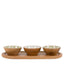 Bodhi Dining Anya Wooden Nibble Bowls Set of 3 House of Isabella UK