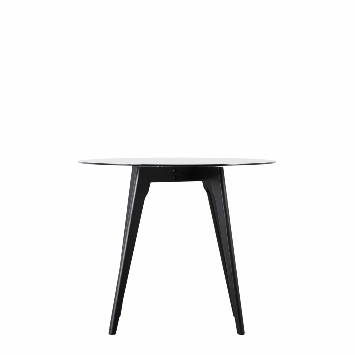 Barwick Round Dining Table Black 900x900x750mm.