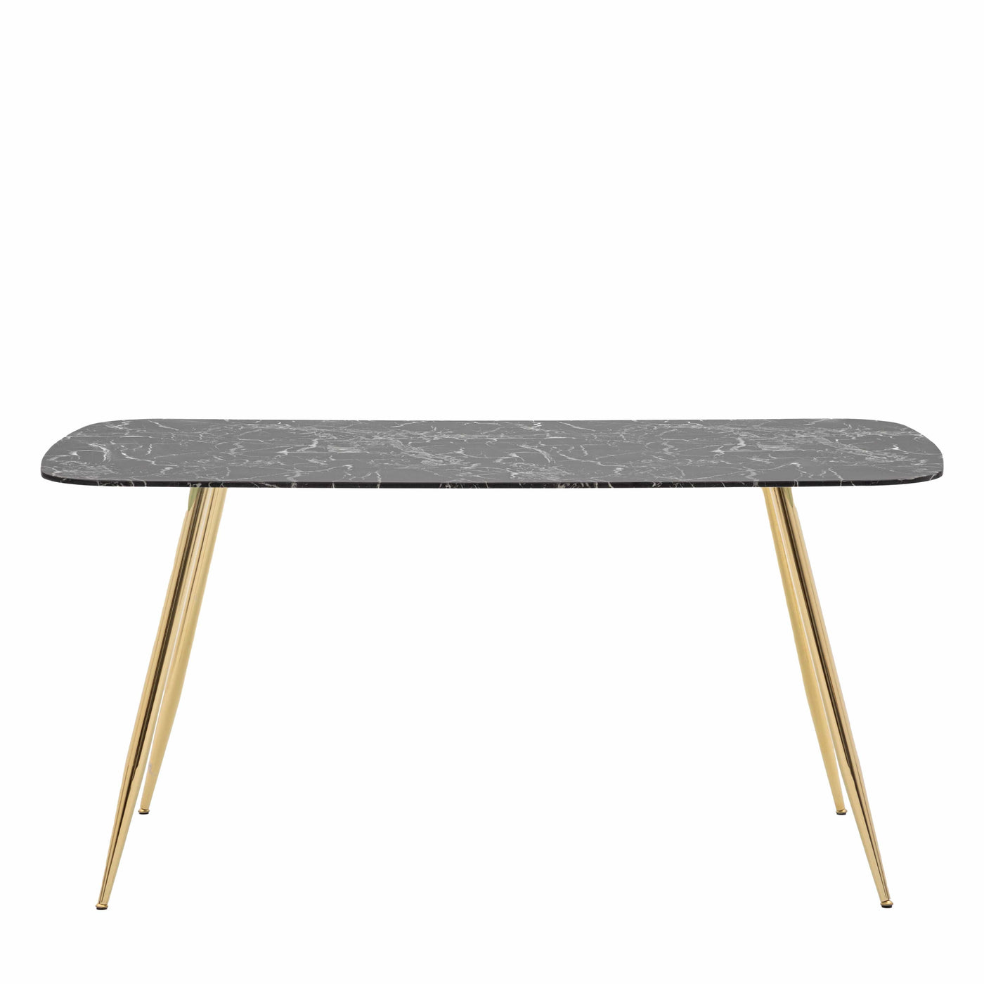 Bodhi Dining Burnrigg Dining Table - Black/Gold House of Isabella UK