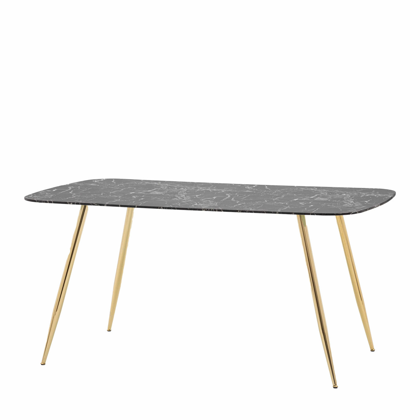 Bodhi Dining Burnrigg Dining Table - Black/Gold House of Isabella UK