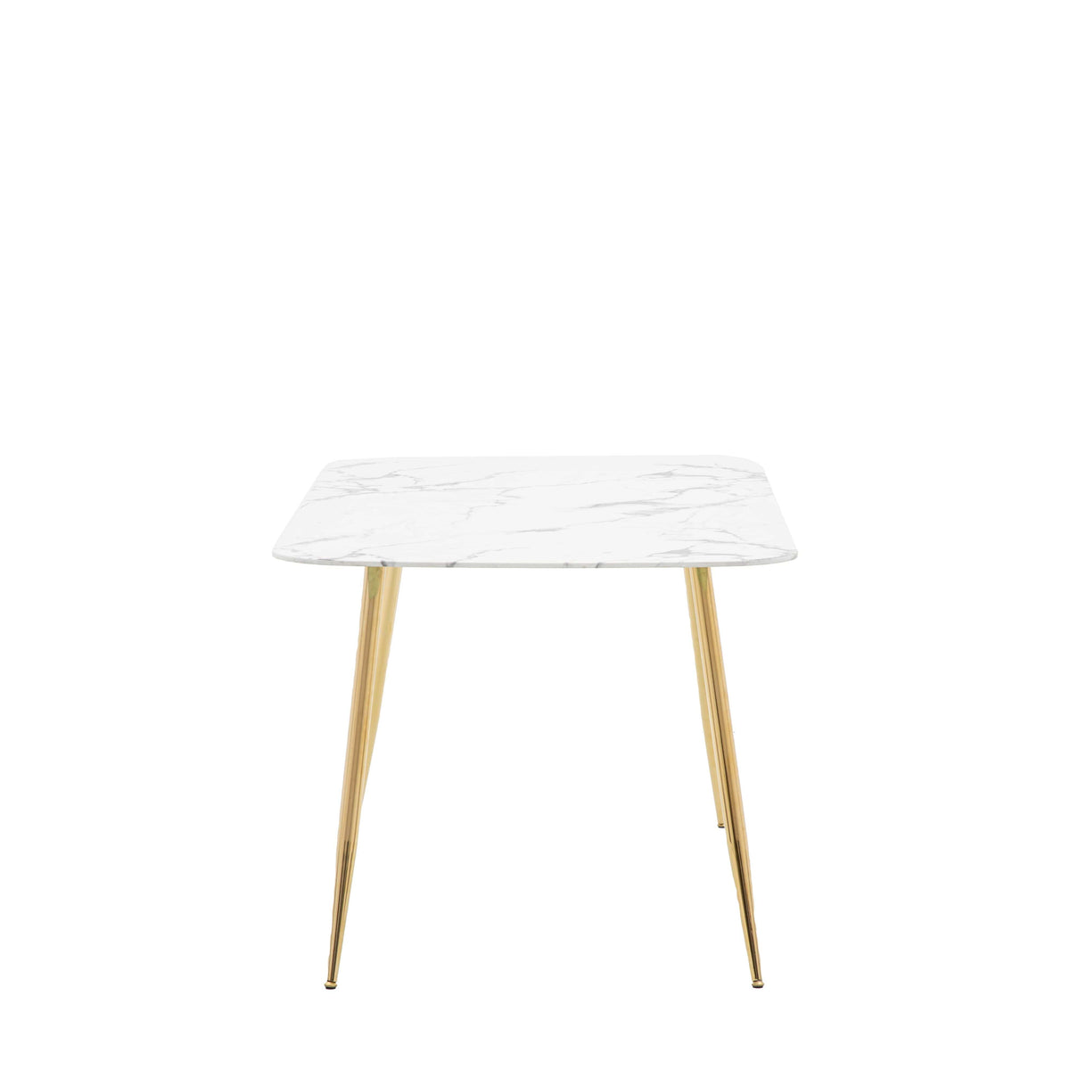 Burnrigg Dining Table - White/Gold.