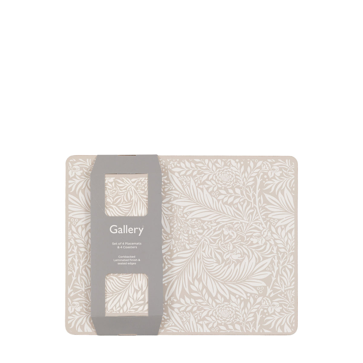 Bodhi Dining Farmhouse Pink Leaf Placemat and Coaster Set House of Isabella UK