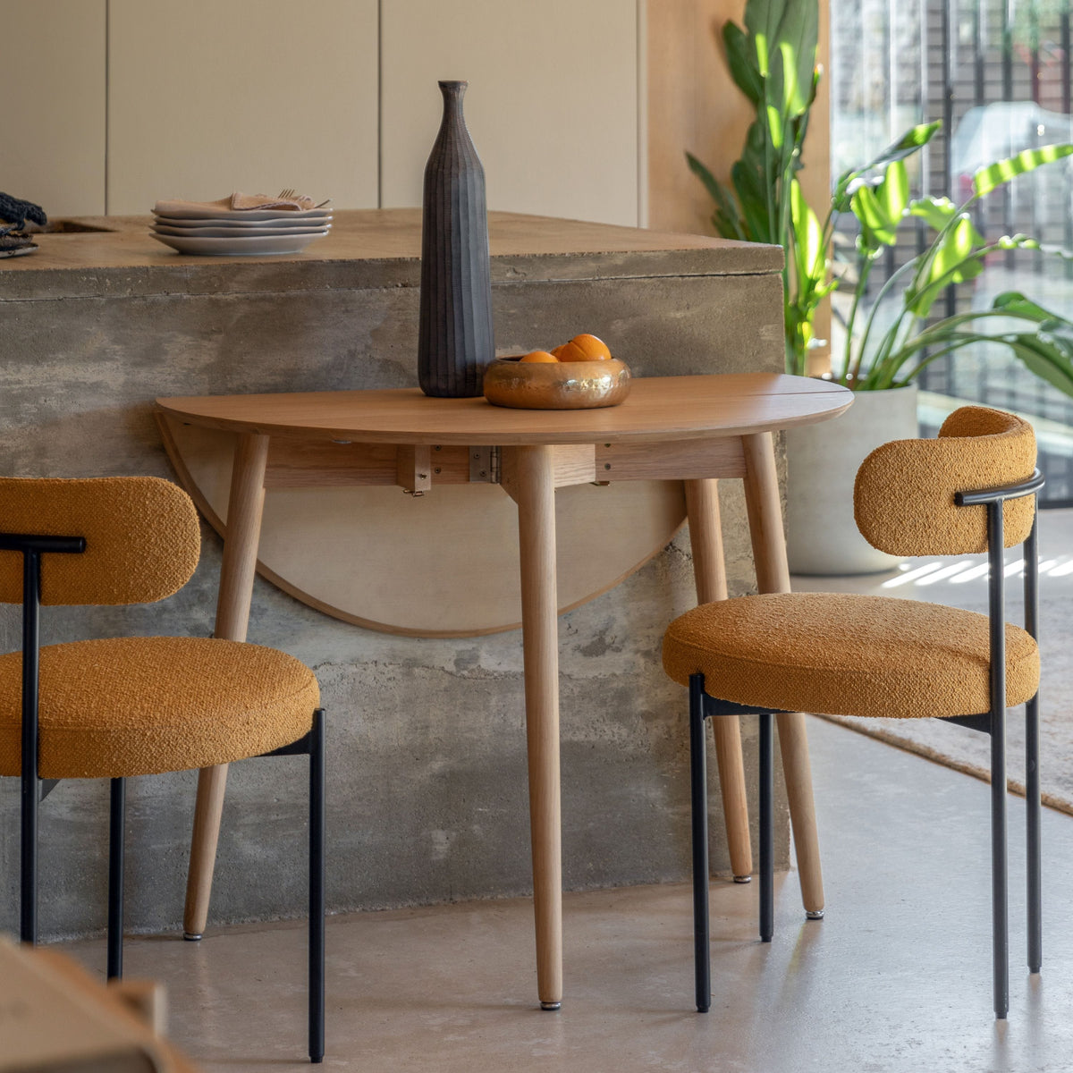 Bodhi Dining Hatter Folding Dining Table Natural House of Isabella UK